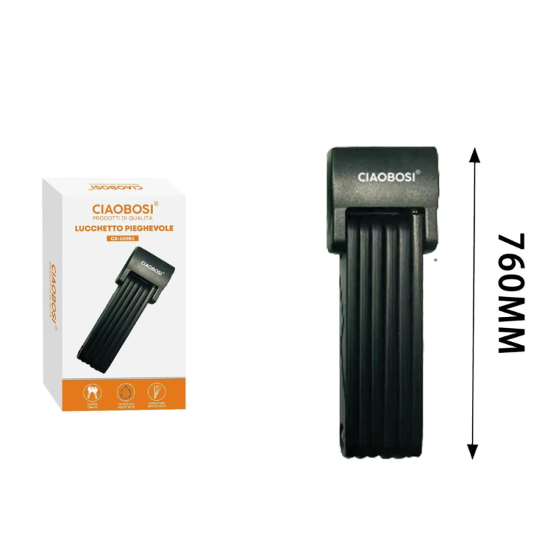 Antivol pliant en acier allié + ABS CIAOBOSI CX-00983 · Smarty Paris